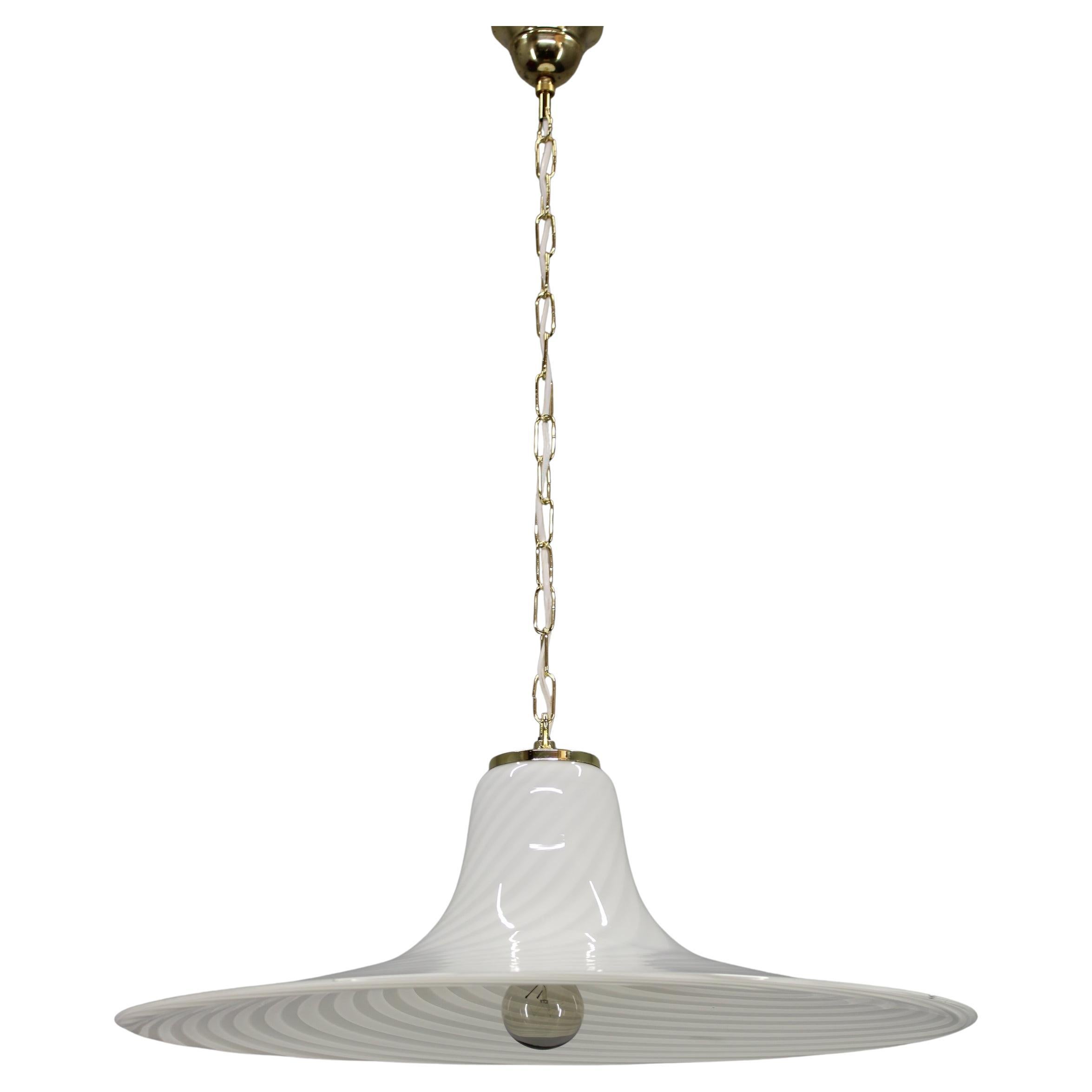 1970er Glas-Pendelleuchte von Venice Glass, Italien