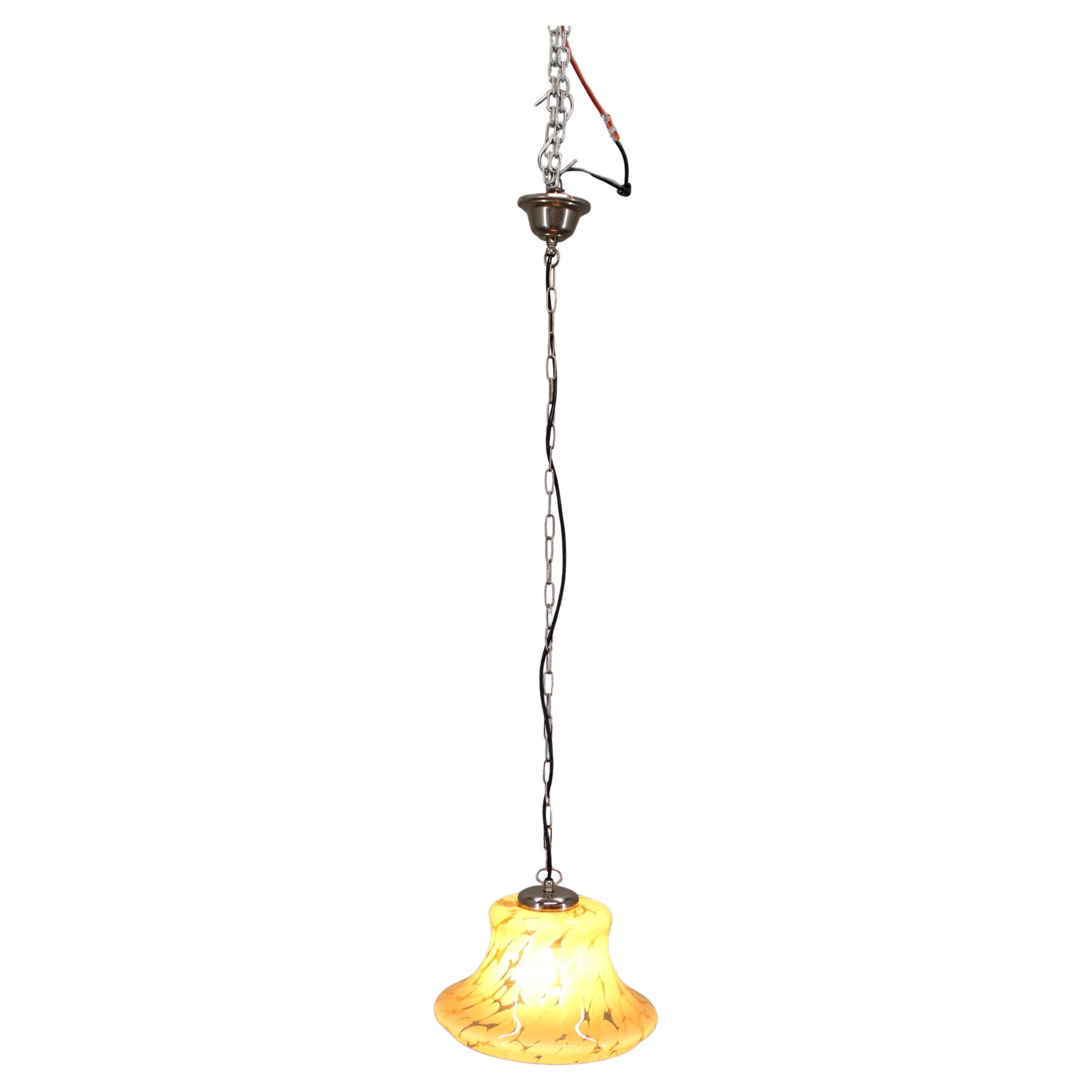 Lampada a sospensione in vetro degli anni '70, Cecoslovacchia