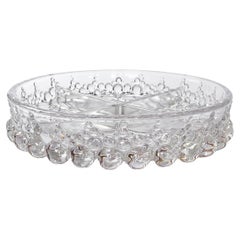 1970s Glass Snack Bowl ''Bolero Bubbles'' by Walther Glas, West Germany