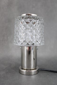 1970s Glass Table Lamp by Kamenicky Senov, Czechoslovakia