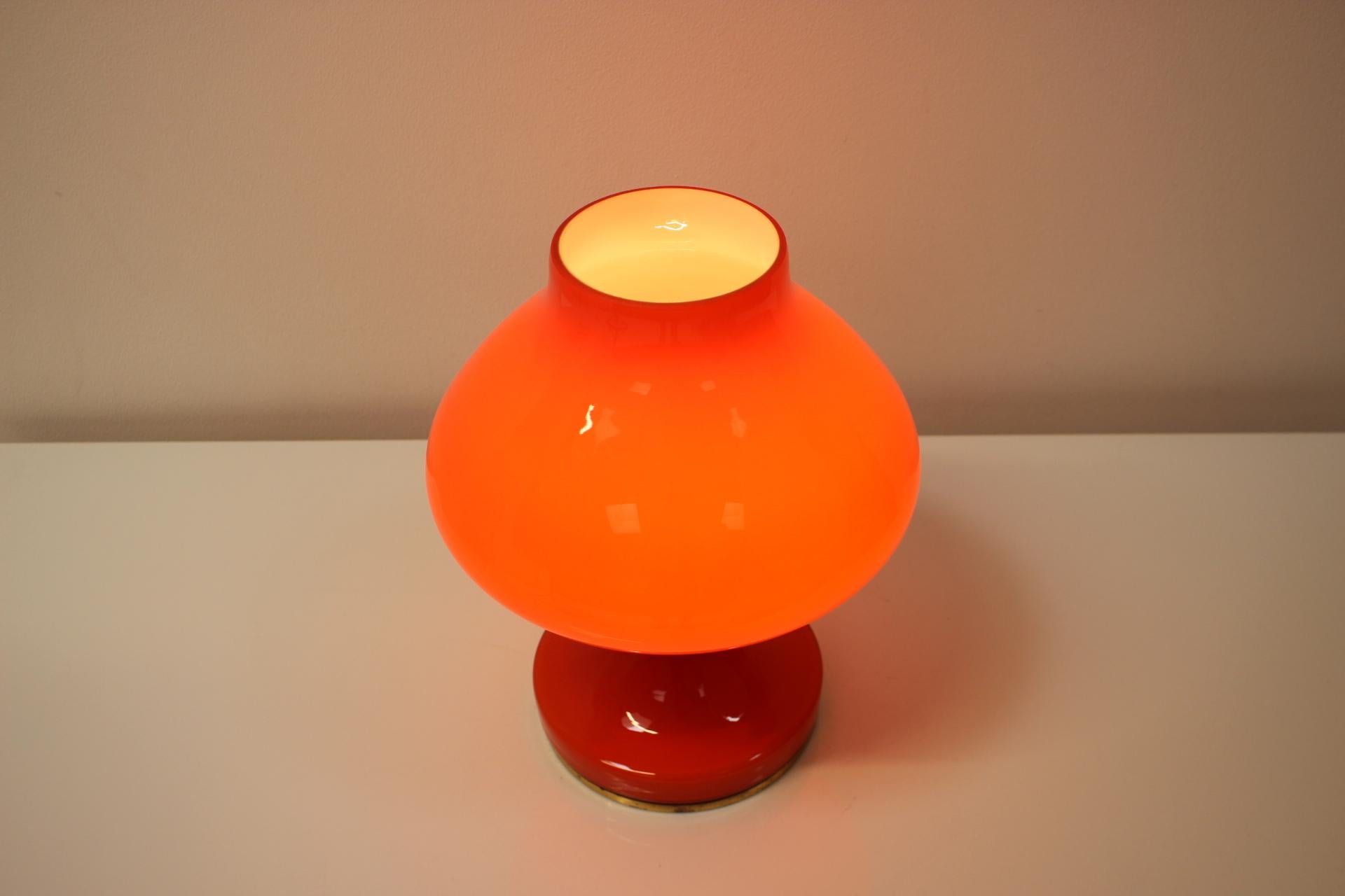 Late 20th Century 1970s Glass Table Lamp by Stepan Tabery, Czechoslovakia For Sale