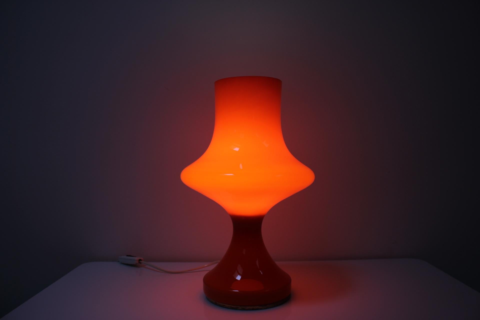 1970s Glass Table Lamp by Stepan Tabery, Czechoslovakia For Sale 2
