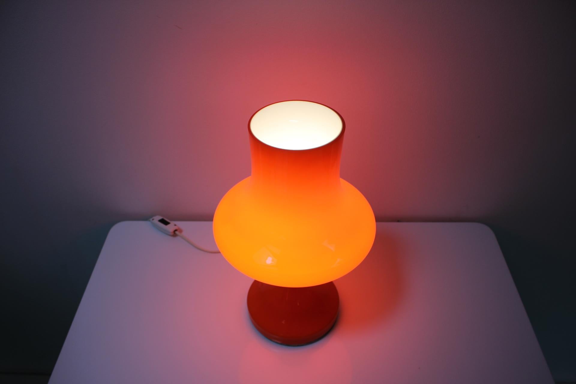 1970s Glass Table Lamp by Stepan Tabery, Czechoslovakia For Sale 2