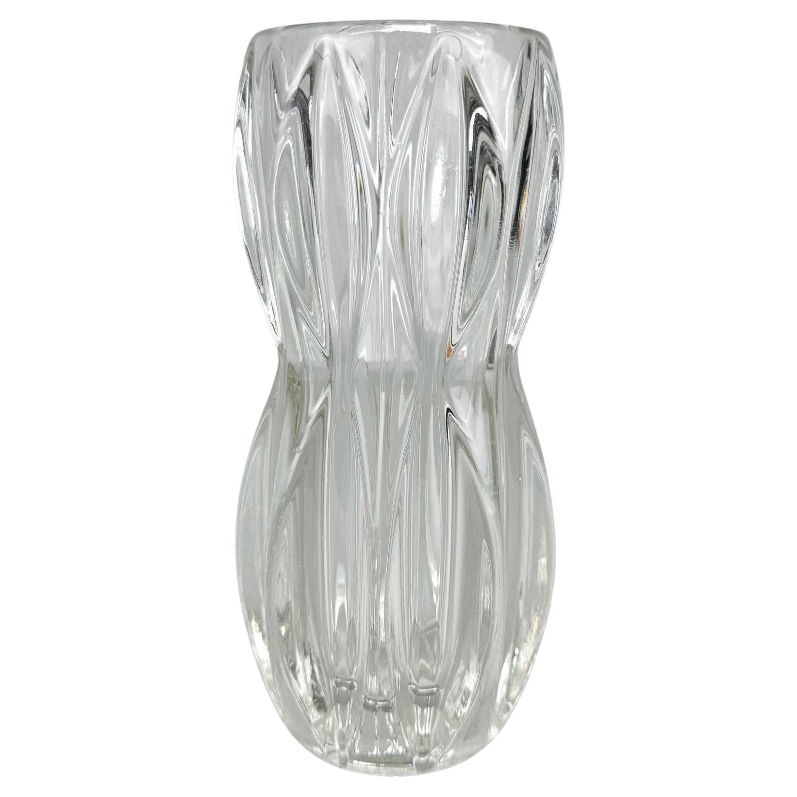 Vase en verre du designer Jan Schmid, Tchécoslovaquie, années 1970
