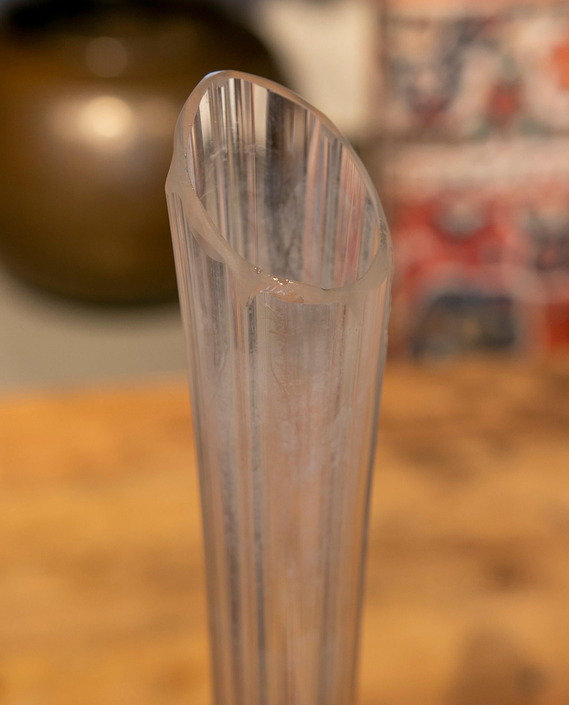 1970s Glass Vase for Flowers Made with the Blowing Technique 6