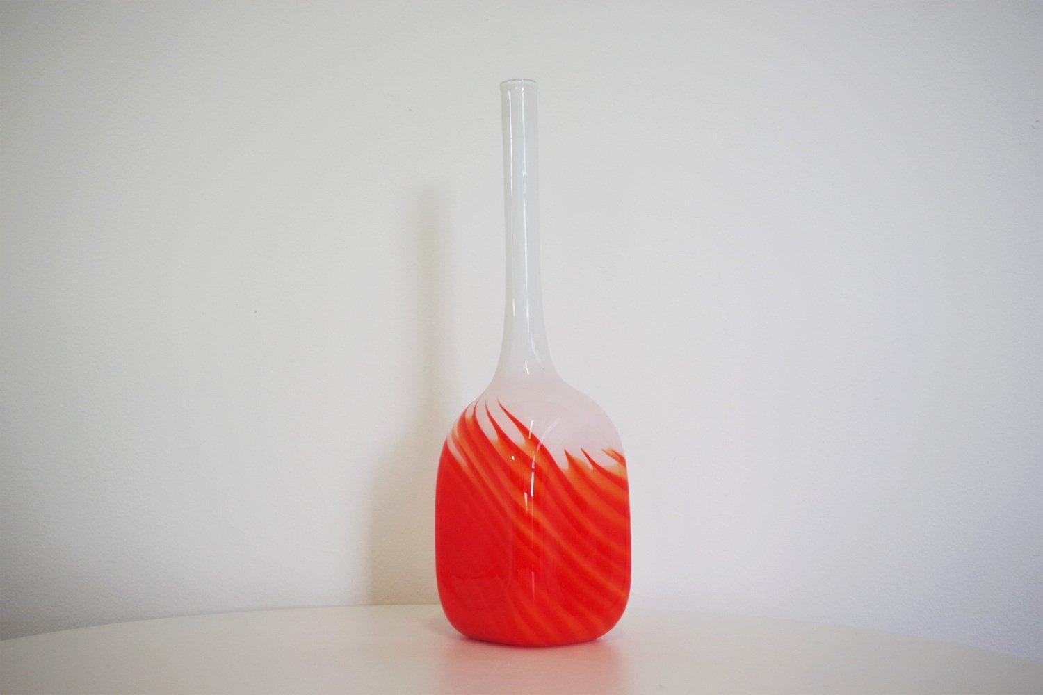1970s Glass Vase - Vintage Italian Design in vendita 1