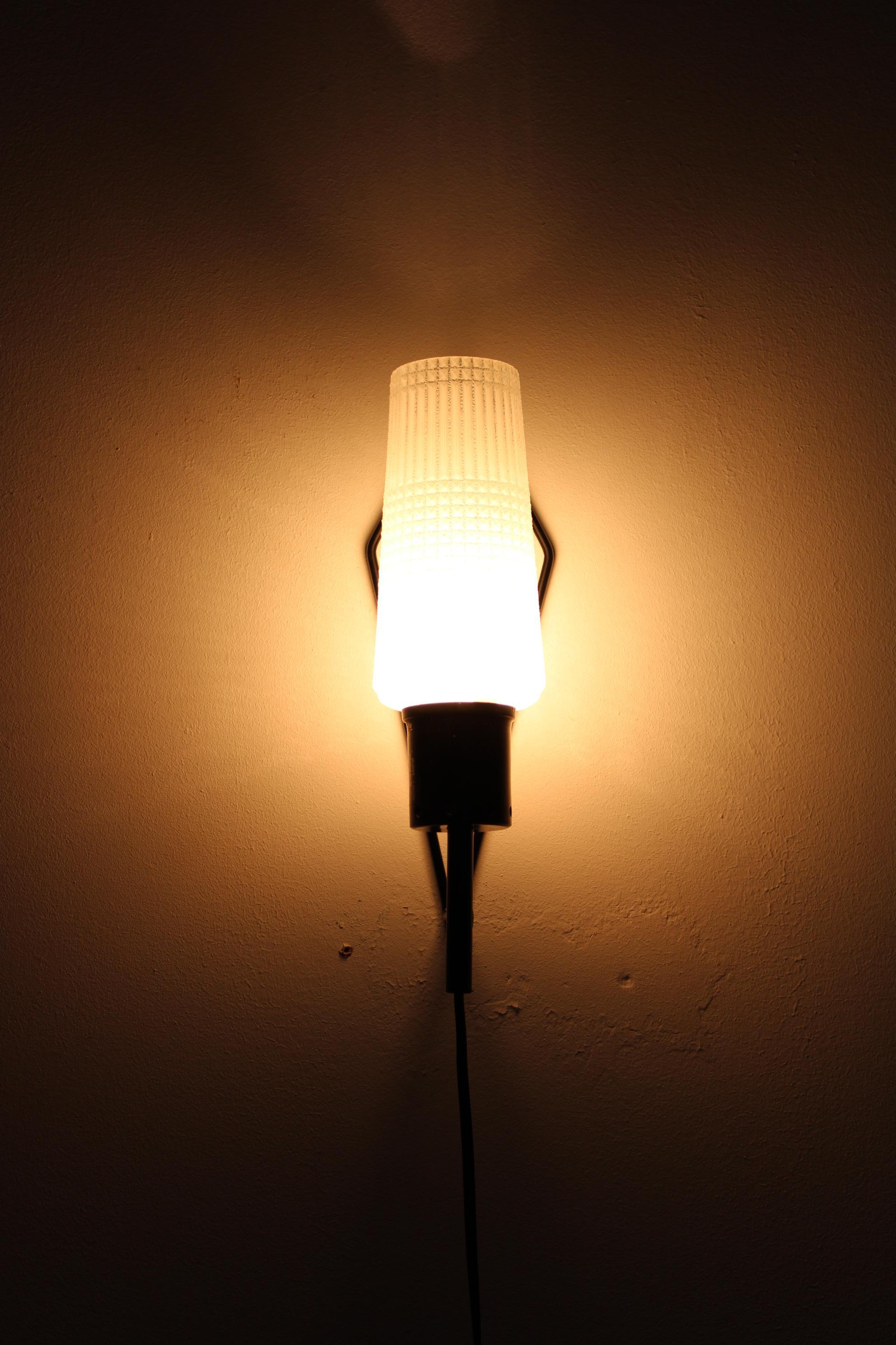1970s Glass Wall Light , Czechoslovakia For Sale 2