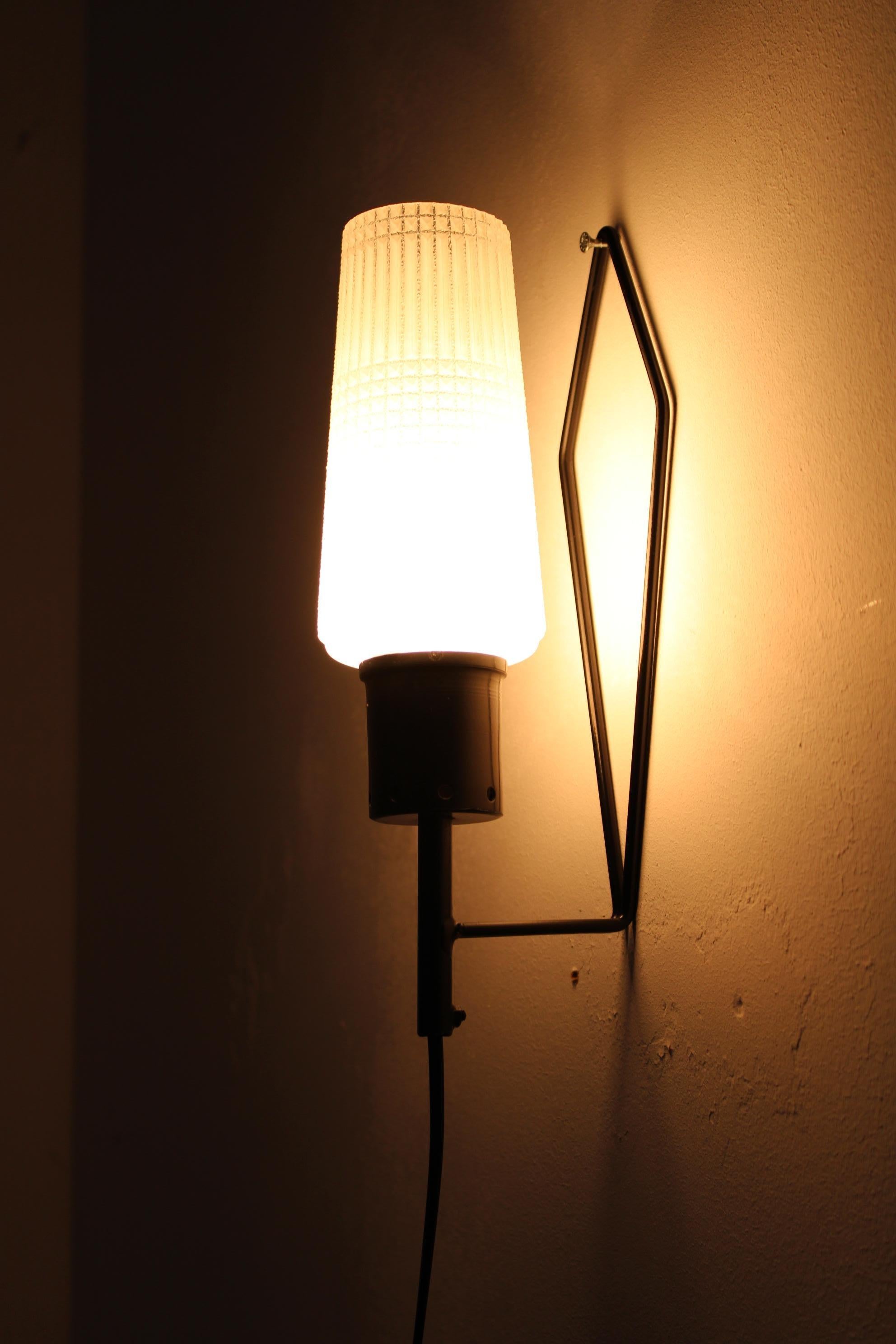 1970s Glass Wall Light , Czechoslovakia For Sale 3