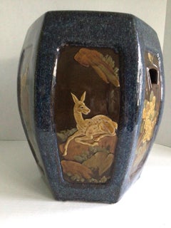 1970s Glazed Ceramic Garden Seat