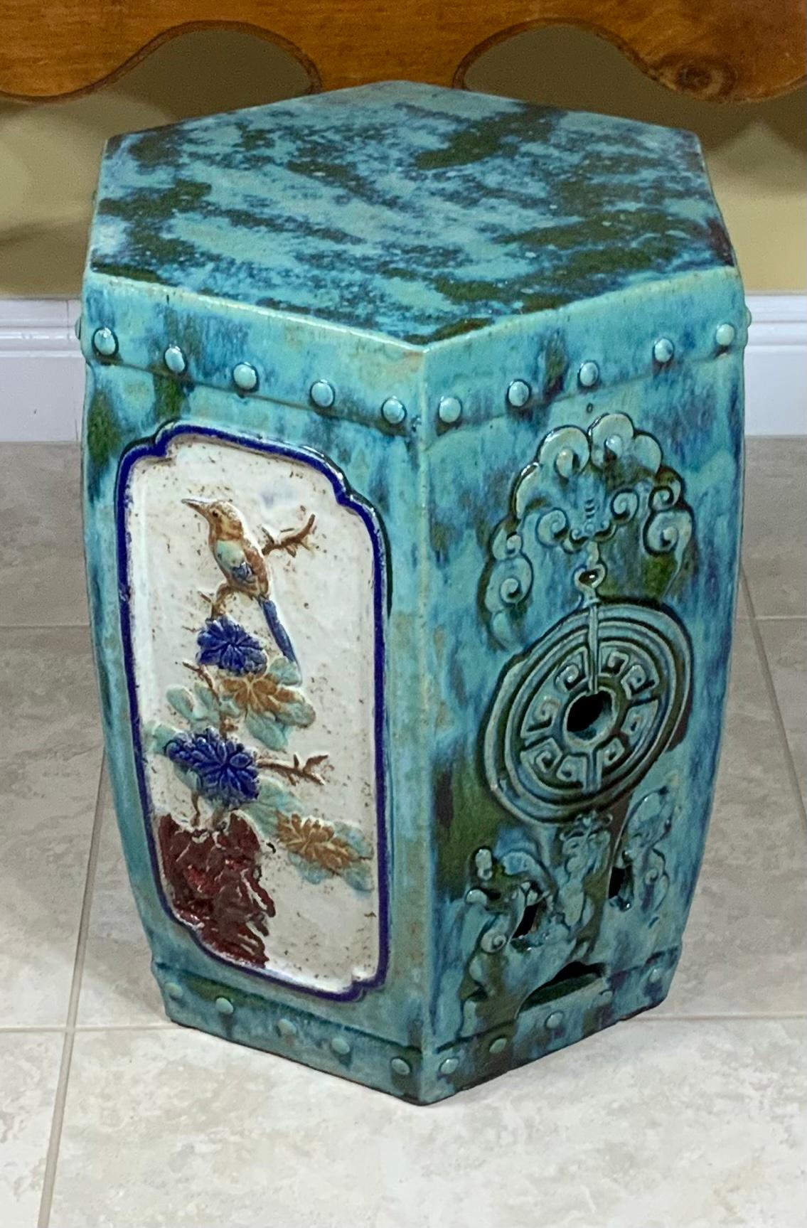 1970s Glazed Ceramic Garden Stool 8