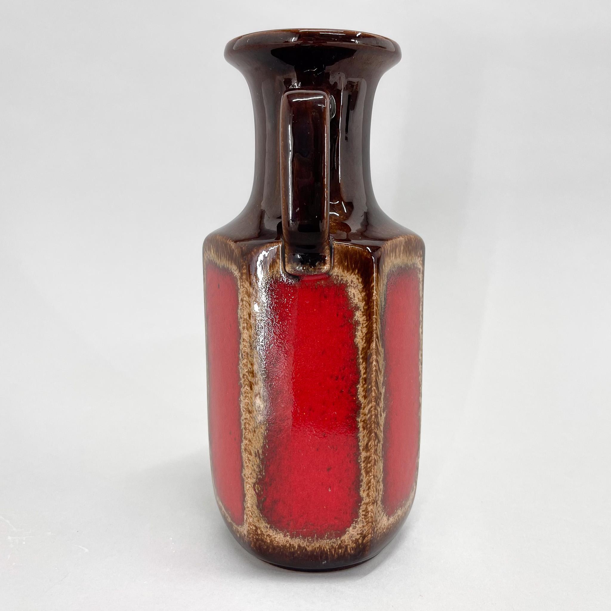 Vernissé Vase/jupe allemand en céramique émaillée des années 1970 par Scheurich Keramik, étiqueté en vente