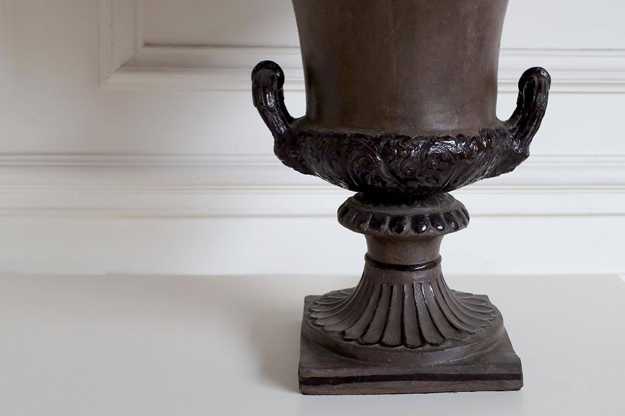 Urna/lámpara italiana de terracota esmaltada de los años 70 Italiano en venta