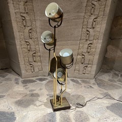 1970s Goffredo Reggiani Brass Floor Lamp 4 Stem Spotlight ITALY