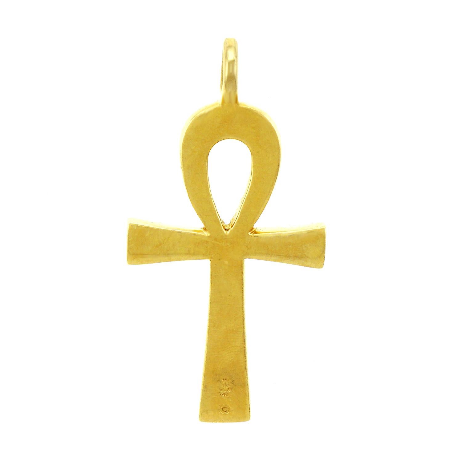 Women's or Men's 1970s Gold Ankh