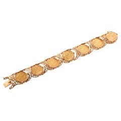 Retro 1970s Gold Coin Bracelet