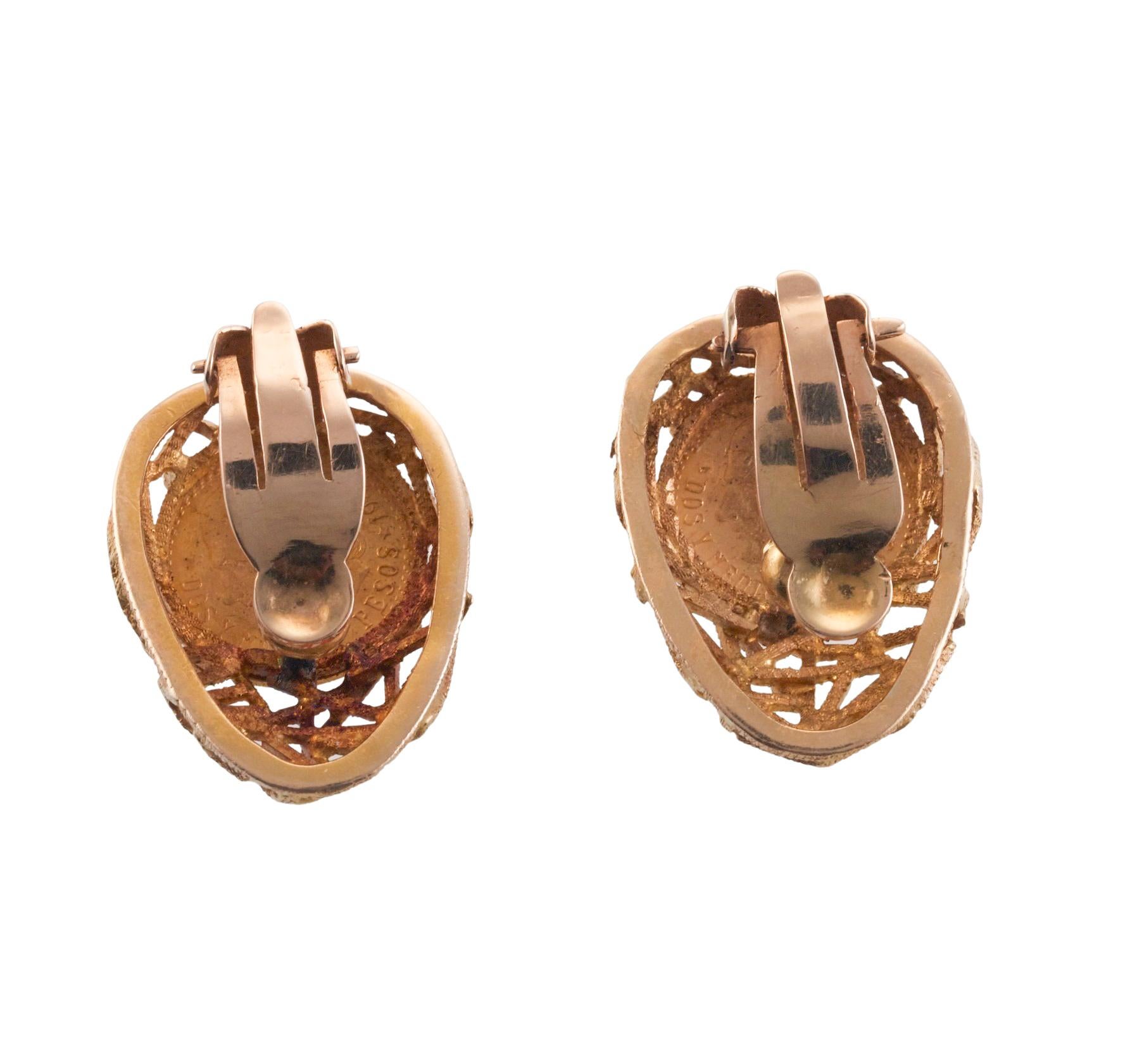 gold coins earrings
