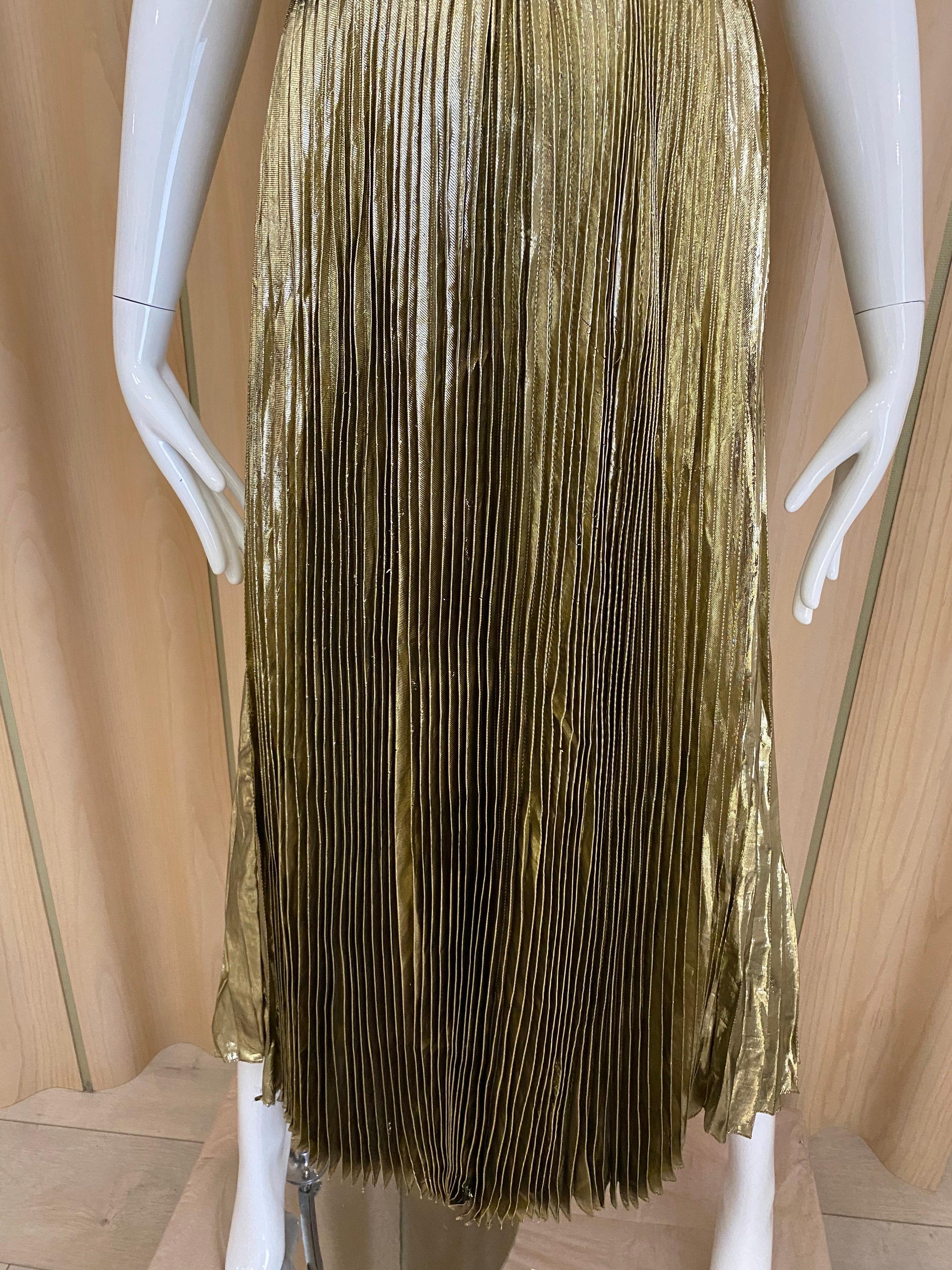 gold dress 70s