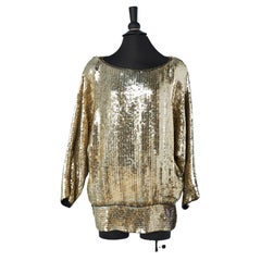 1970er Pullover aus Goldpailletten und Glasperlen von Juan Saré