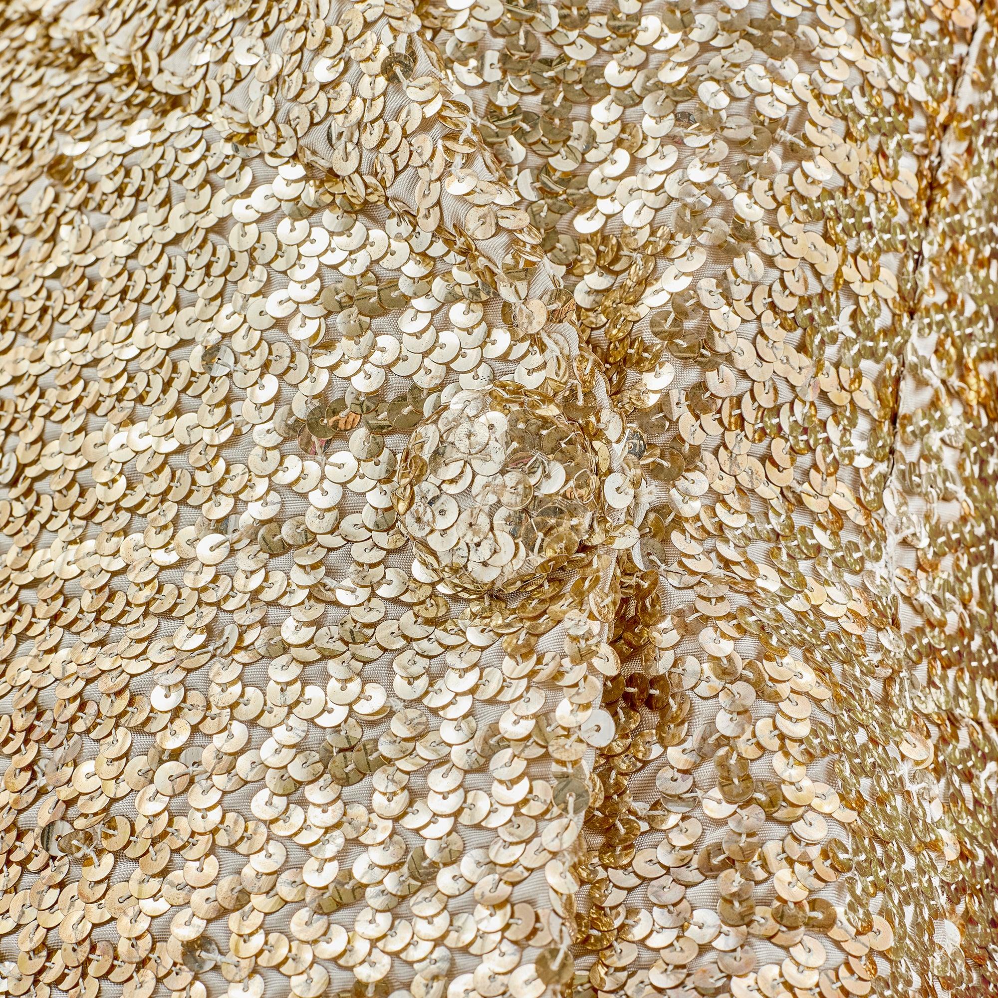 Women's 1970s Gold Sequinned Three Quarter Length Jacket For Sale