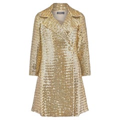 1970s Gold Sequinned Three Quarter Length Jacket