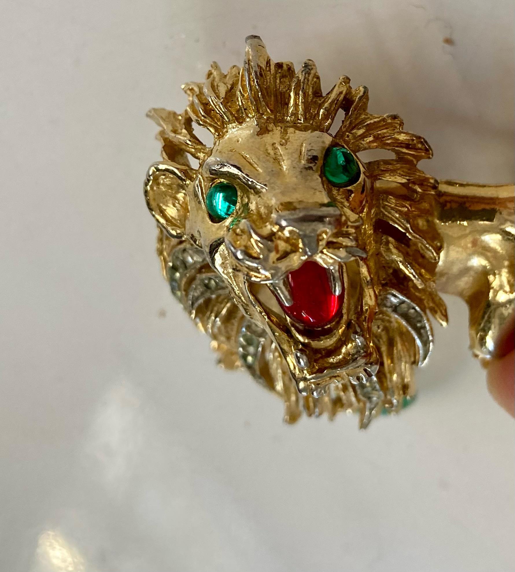 1970s Gold-Tone Lion Brooch  2