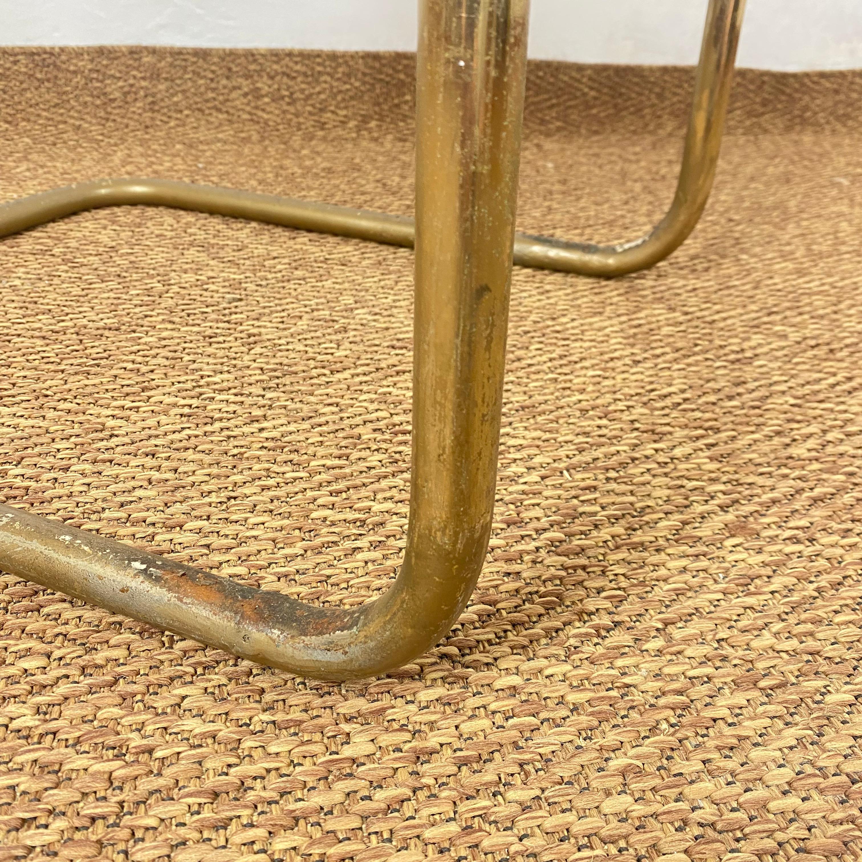 1970s Gold Tubular Cantilever Chairs Set of 4 1
