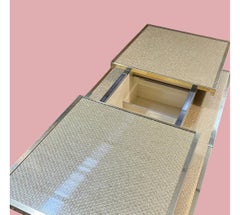 1970s Gold Willy Rizzo cocktail table
