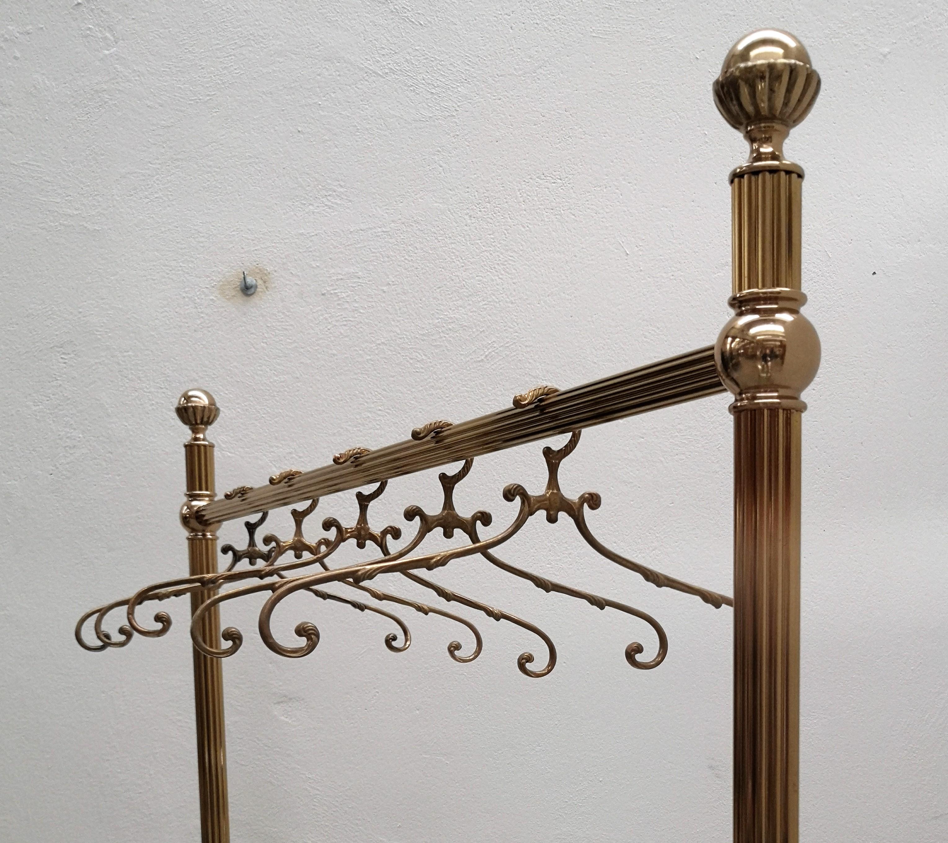 brass clothes rail