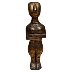 1970s Golden Oscar Art Sculpture Cycladic Figurine