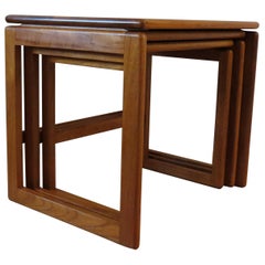 Vintage 1970s Good Quality Danish Nest of Tables in Solid Teak