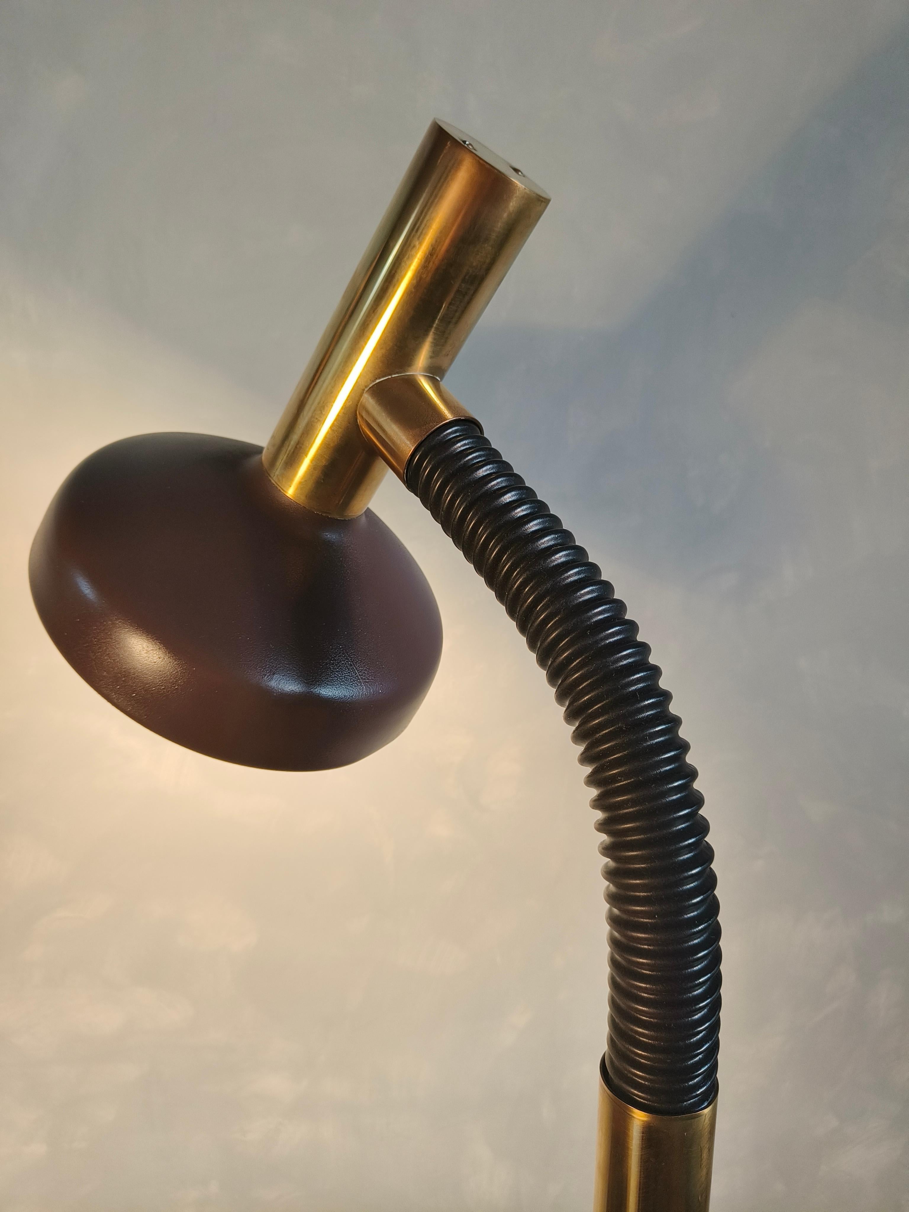 1970s goose neck floor lamp by Egon Hillebrand For Sale 3