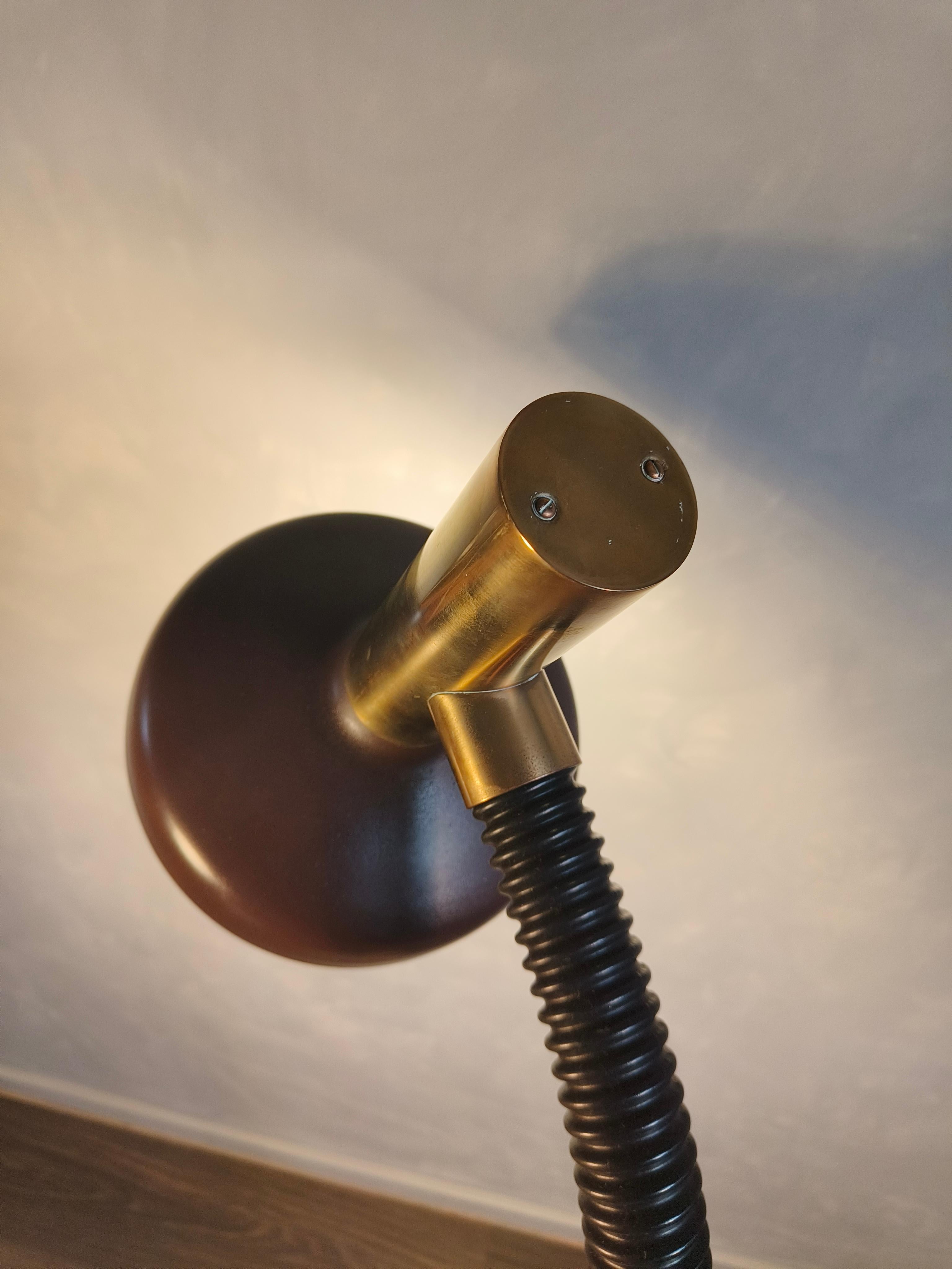 1970s goose neck floor lamp by Egon Hillebrand For Sale 4