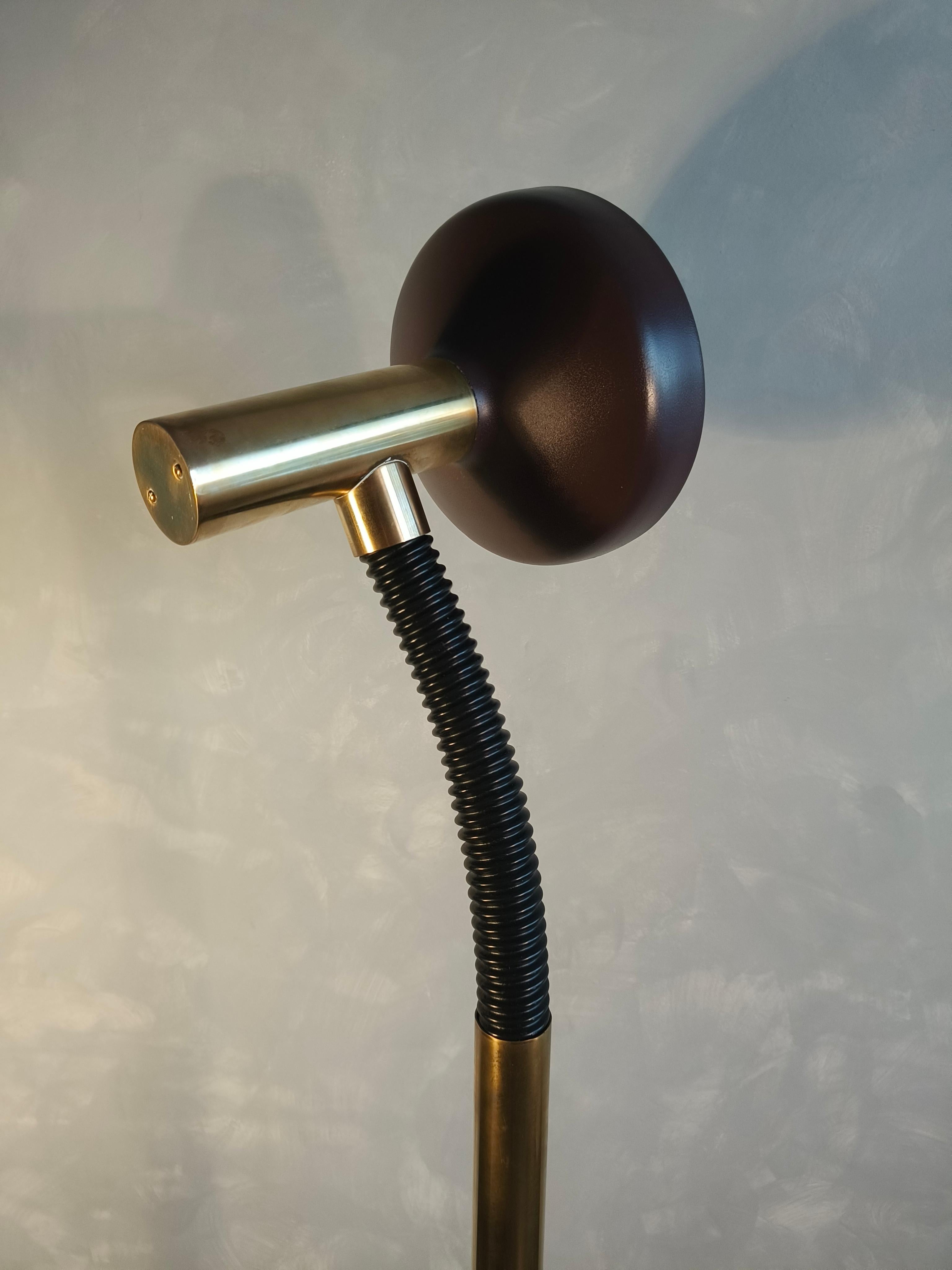 1970s goose neck floor lamp by Egon Hillebrand For Sale 5
