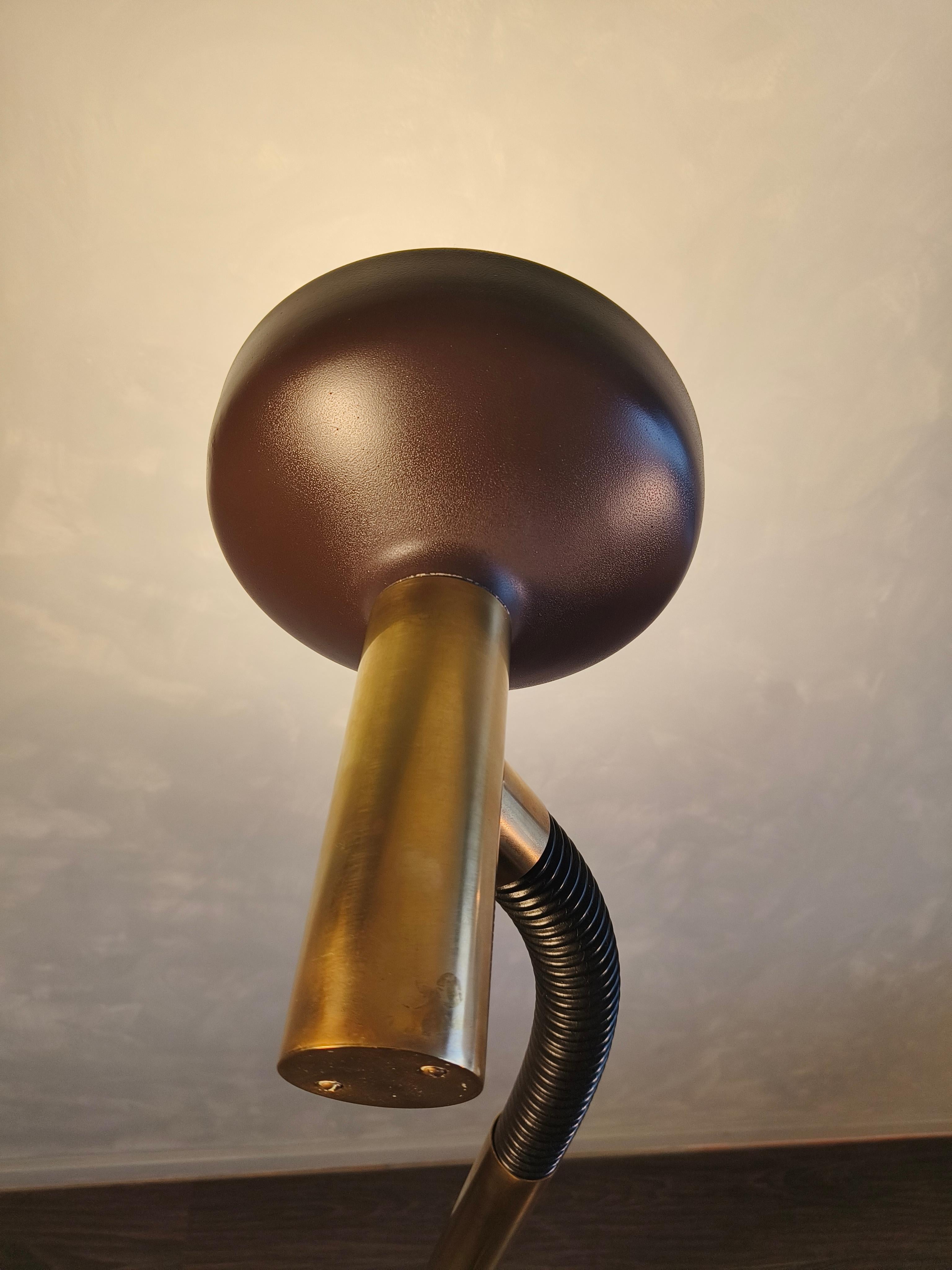 1970s goose neck floor lamp by Egon Hillebrand For Sale 7