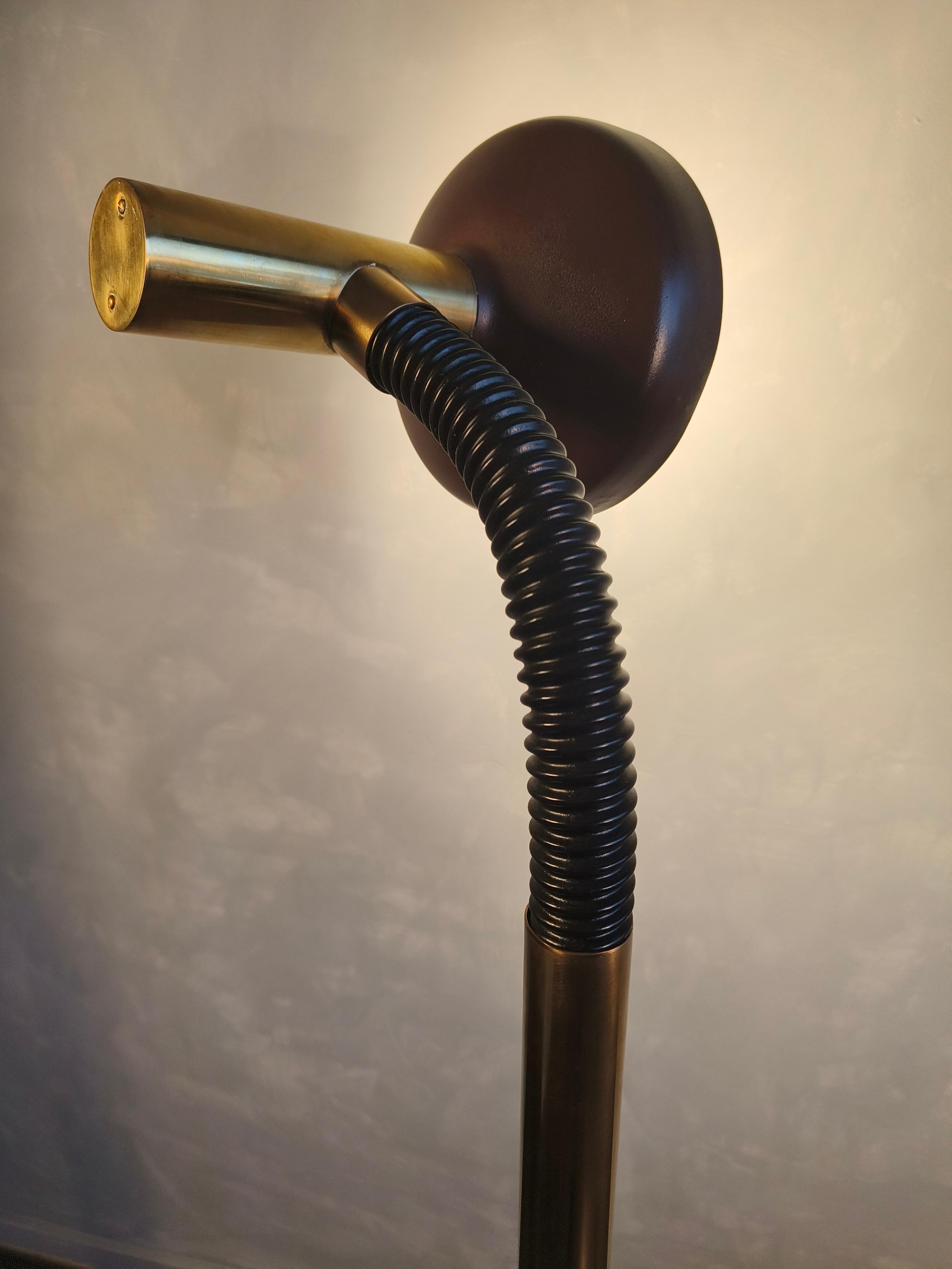 1970s goose neck floor lamp by Egon Hillebrand For Sale 8