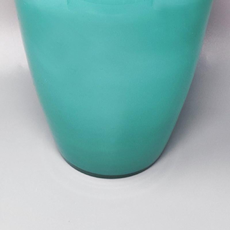 1970er Jahre Wunderschöne Aquamarin-Vase von Ca dei Vetrai aus Murano-Glas, Made in Italy im Zustand „Hervorragend“ im Angebot in Milano, IT