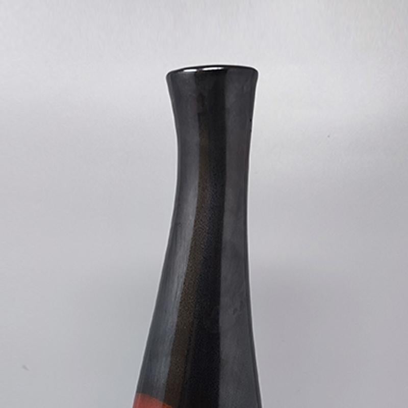 Fin du 20e siècle Superbe vase rouge des années 1970 par Marei Ceramic. Fabriqué en Allemagne en vente