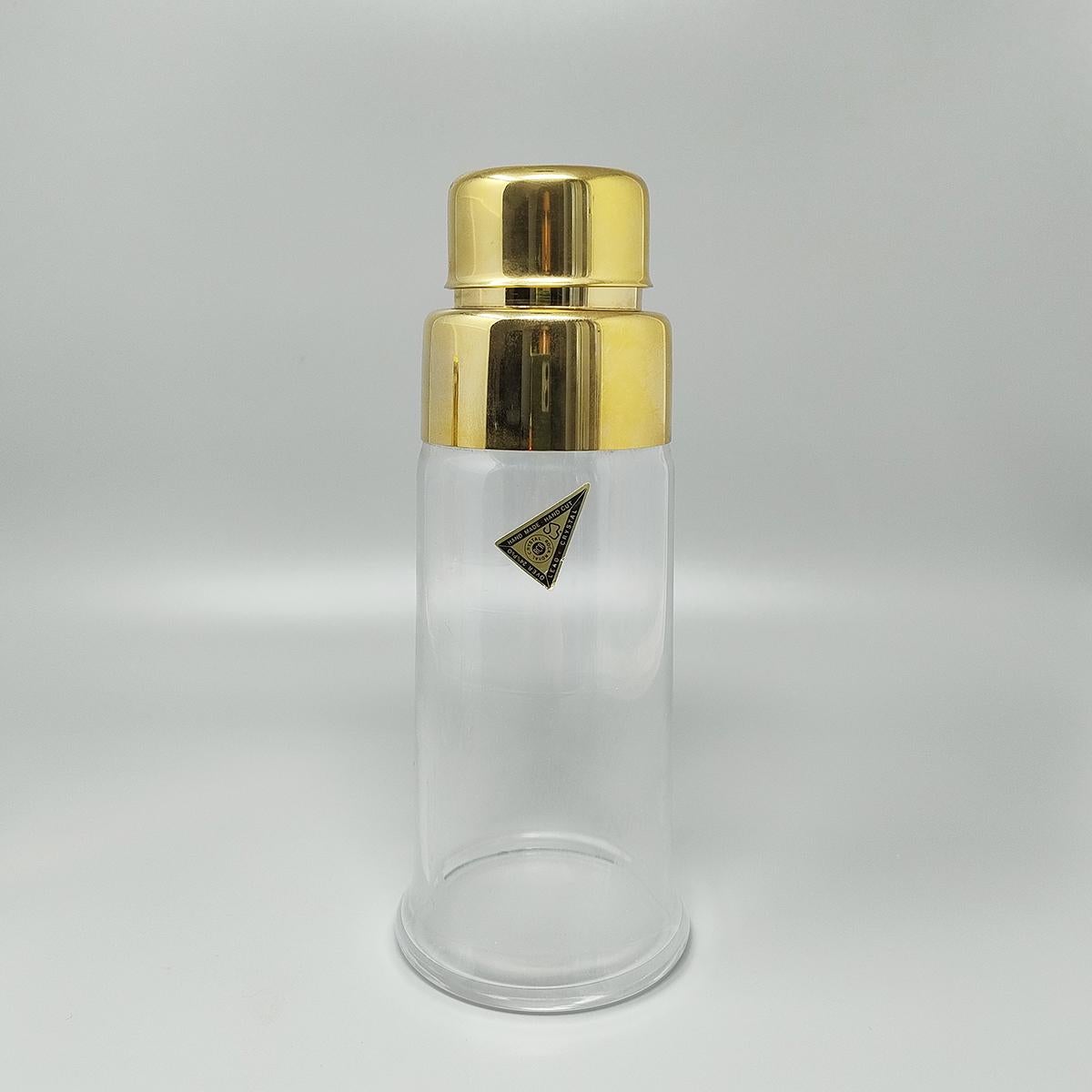 Mid-Century moderno Shakers anni '70 con secchiello per ghiaccio di Dorval in oro 24K e C.C. in vendita