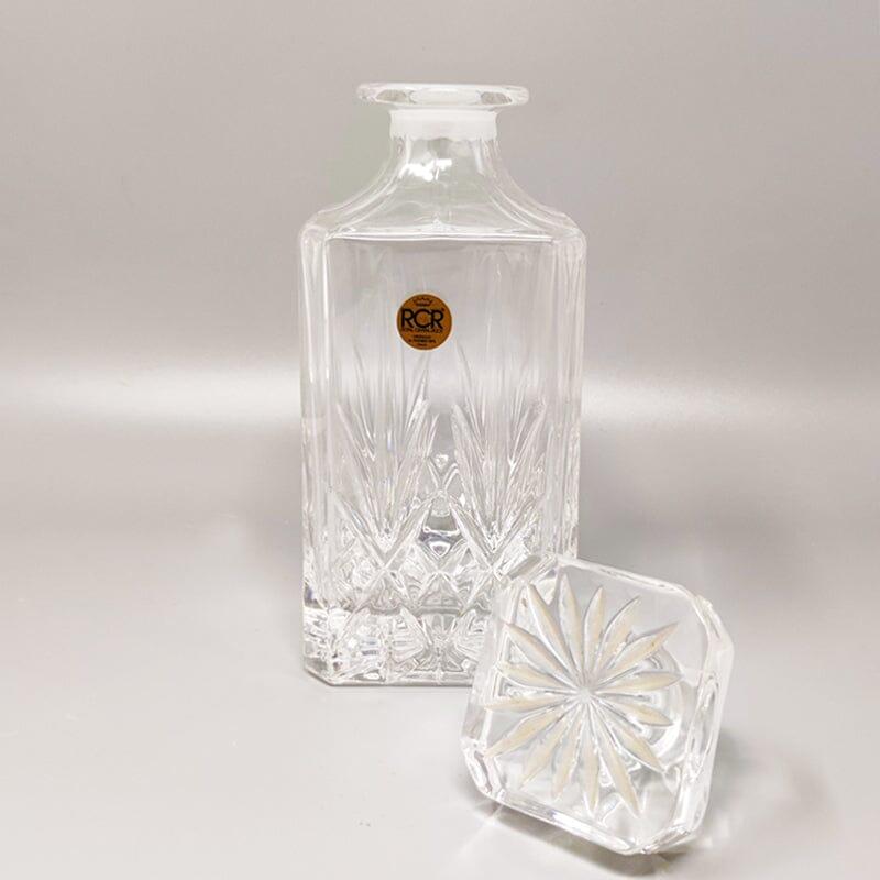Preciosa jarra de cristal de los años 70 con 2 copas de cristal de RCR. Fabricado en Italia Italiano en venta