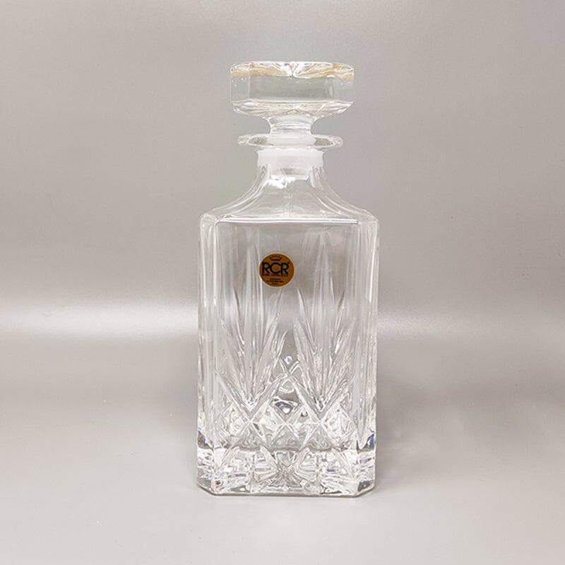 Preciosa jarra de cristal de los años 70 con 2 copas de cristal de RCR. Fabricado en Italia en Excelente estado para la venta en Milano, IT
