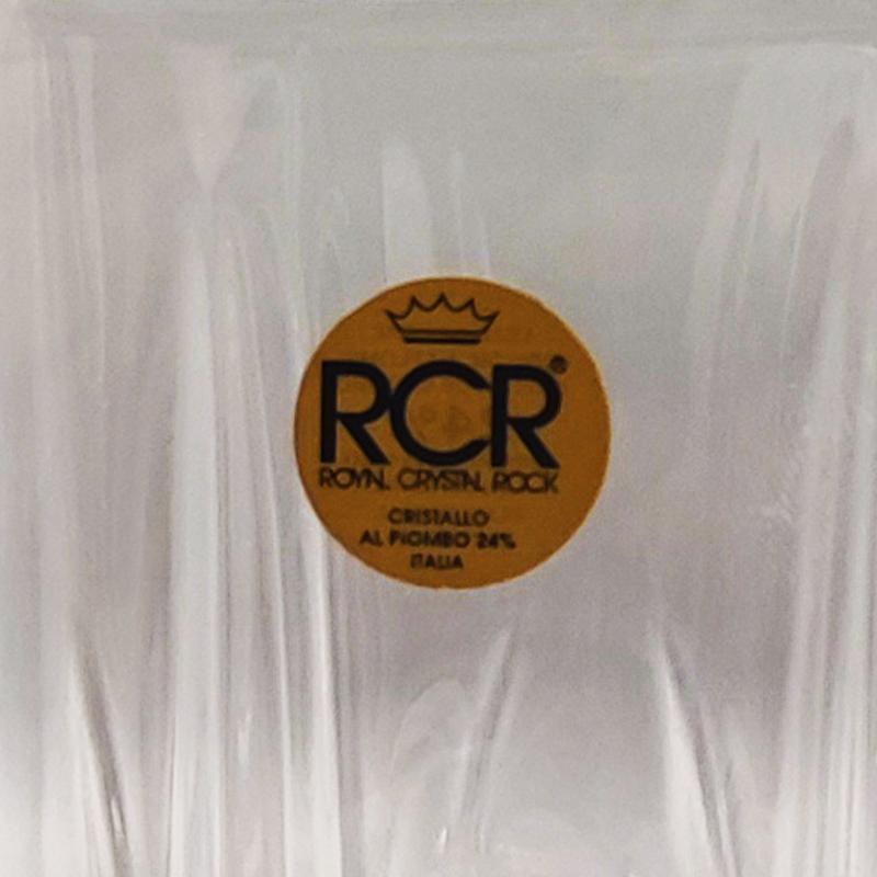 Cristal Magnifique carafe en cristal des années 1970 avec 2 verres en cristal de RCR. Fabriqué en Italie en vente