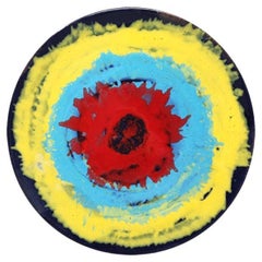 Wunderschöner dekorativer Teller oder Tafelaufsatz aus den 1970er Jahren von Frumento Spotorno. Hergestellt in It