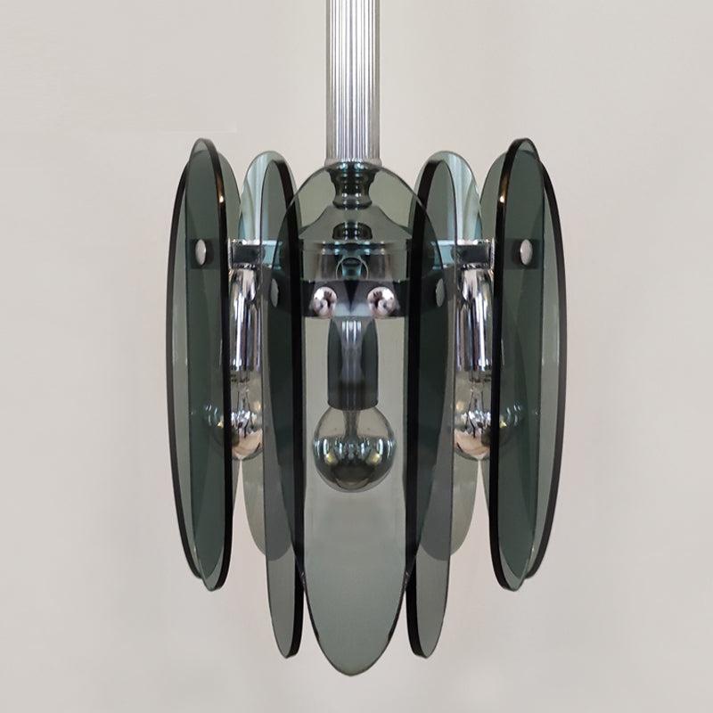 1970s Gorgeous grey smoked  chandelier by Veca in Murano Glass, with three lights. Made in Italy
It works perfectly and it's in excellent condition
Dimensions:
diam 9,05