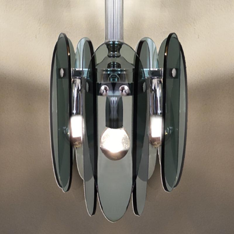 1970s Gorgeous Grey Smoked Chandelier by Veca in Murano Glass. Made in Italy In Excellent Condition For Sale In Milano, IT