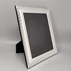 1970s Gorgeous Photo Frame in Silver Plated with Glass. Made in Italy