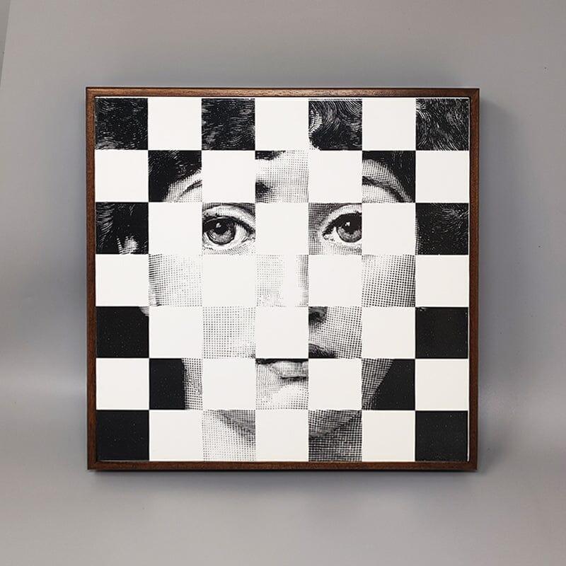 Mid-Century Modern 1970s Gorgeous Piero Fornasetti Chess Board - Game Set Box. Made in Italy For Sale