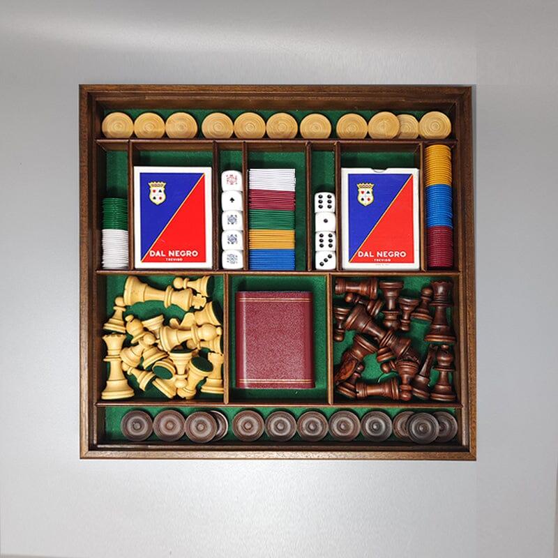 1970er Jahre Gorgeous Piero Fornasetti Schachbrett - Game Set Box. Hergestellt in Italien im Angebot 1