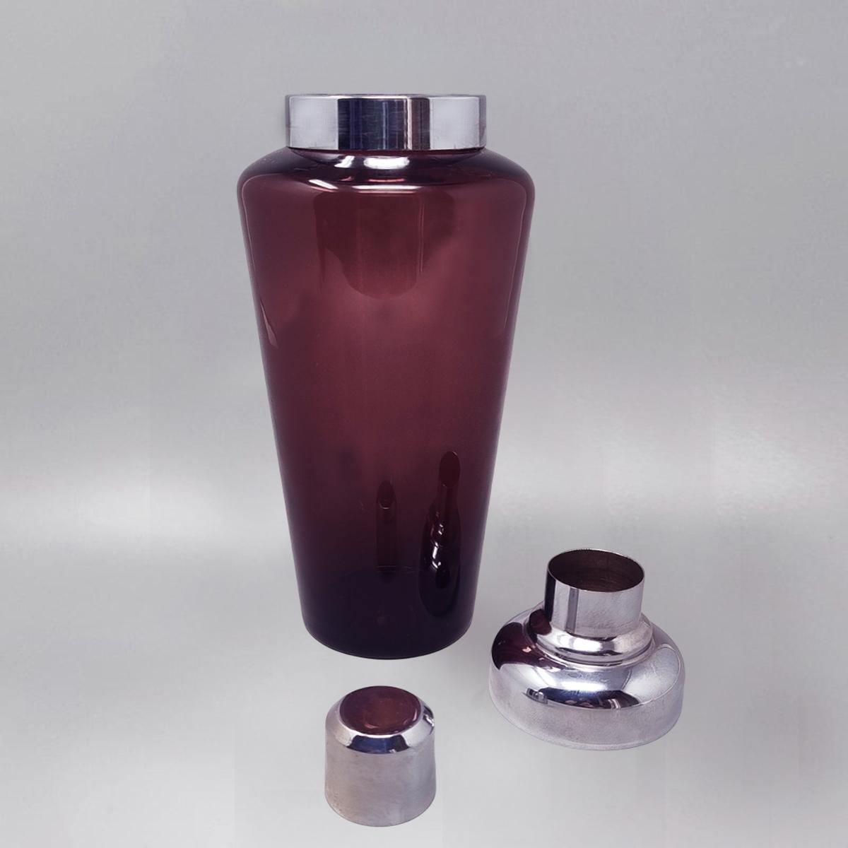 italien 1970s Gorgeous Purple Cocktail Shaker in Murano Glass. Made In Italy en vente