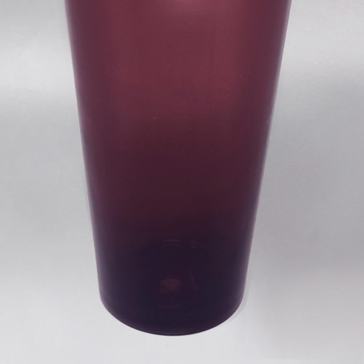Fin du 20e siècle 1970s Gorgeous Purple Cocktail Shaker in Murano Glass. Made In Italy en vente