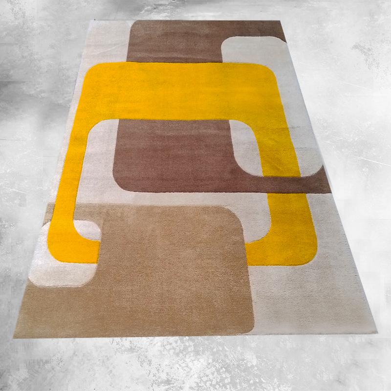 Mid-Century Modern 1970s Gorgeous Rug by Paracchi Model Twist. Pure wool. Made in Italy For Sale